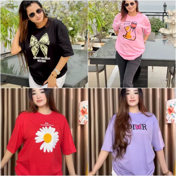 ৪ পিস টি-শার্ট কম্বো মাএ ৯৬০ টাকা